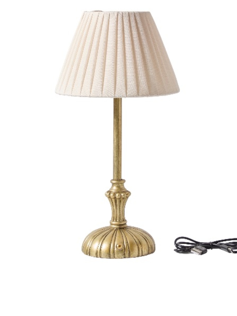My Texas House 13" Brass Metal Rechargeable Cordless Table Lamp